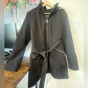 Guess Black Zip Front Soft Shell Jacket